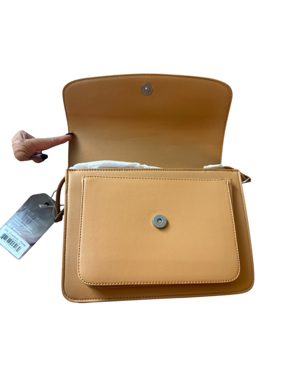 NWT Pixie Mood Zoe Crossbody Bag Honey Vegan Leather - Picture 5 of 6